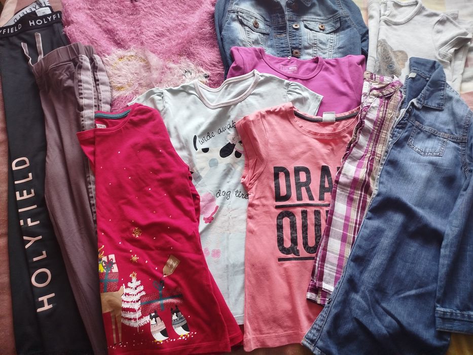 Mega paka ubranek dla dziewczynki 7/10  lat 122 cm