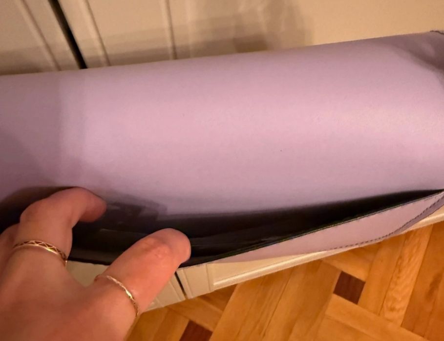 Bimba y Lola skórzana torebka Liliowa Minimalistyczna Cudna!