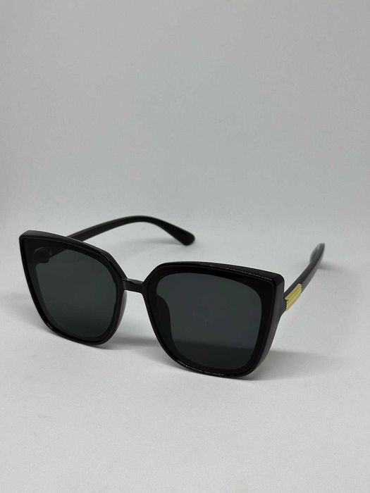 Okulary damskie przeciwsłoneczne czarne styl retro kod 1519