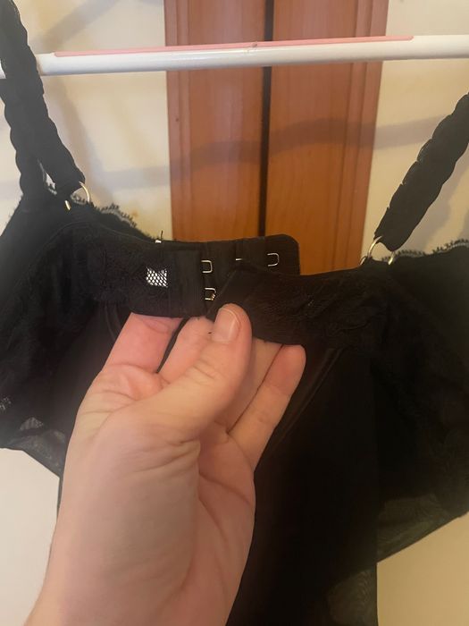 Черное кружевное боди sinsey