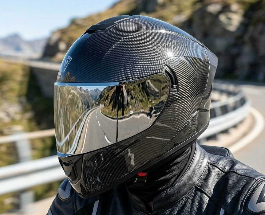 Kask moto sport hydro carbon karbon chrome lens TSS Apex Helmet okazja !