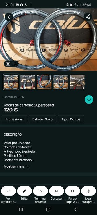 Acessórios e  peças de bicicleta
