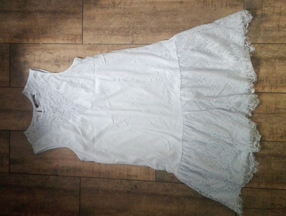 Sukienka Mohito lata 20  koronkowa boho koronka błękit
