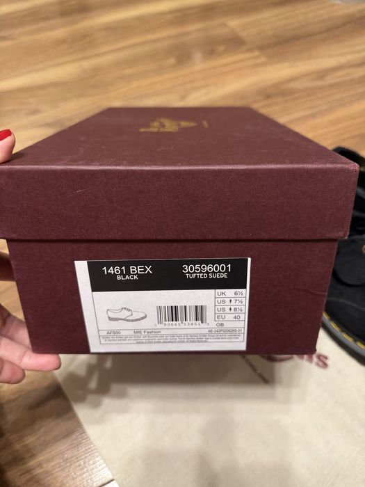 Buty półbuty skórzane zamszowe Dr. Martens 1461 bex suede 40 oksfordki