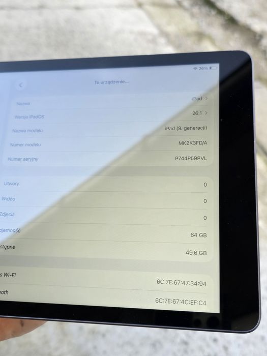 Ipad 9 generacji 64GB
