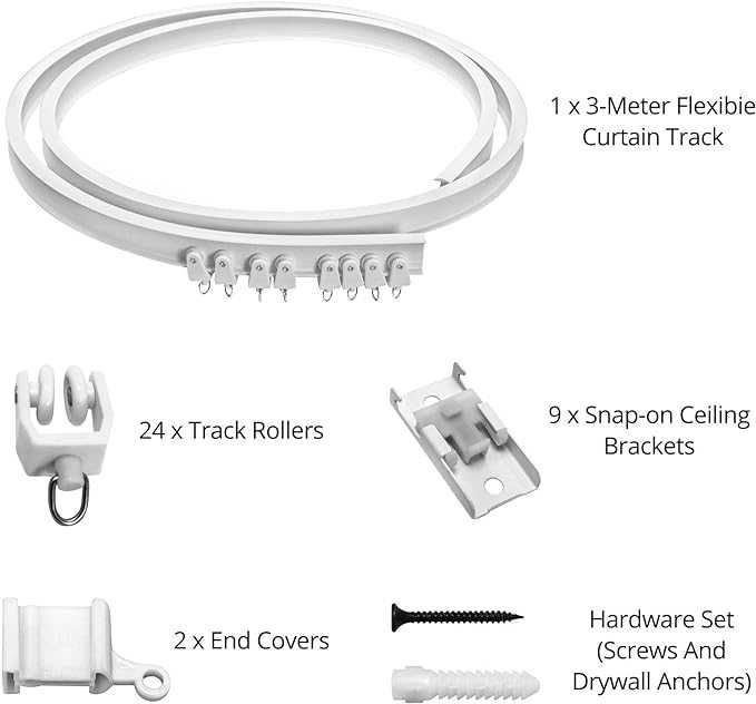 Karnisz sufitowy, elastyczny, łukowaty