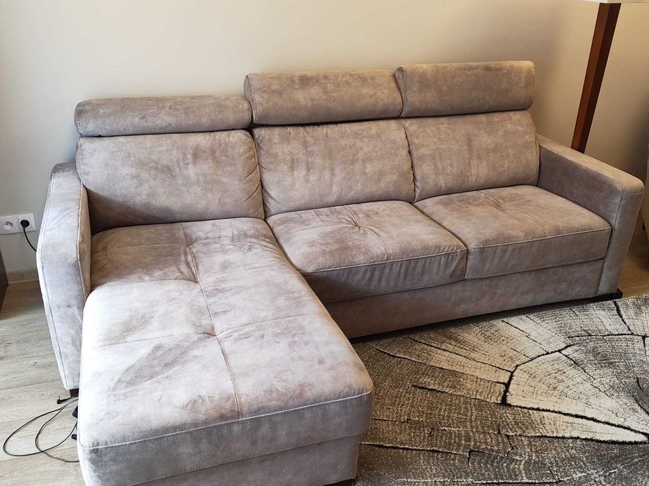 Kanapa narożna beż lewy