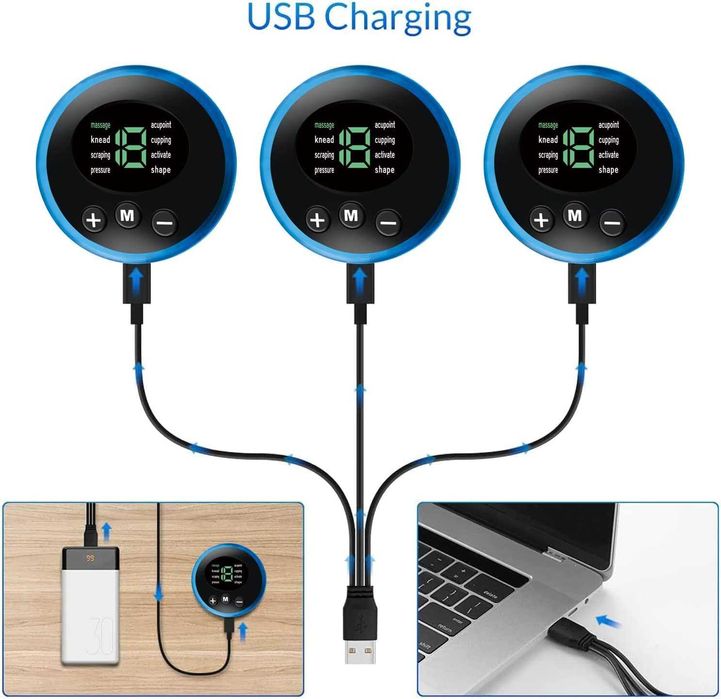 Eletroestimulador muscular, 6 modos, 9 níveis diferentes, novo