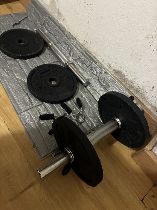 Kit Halteres Domyos (Ferro) + Barras e Molas de Aperto