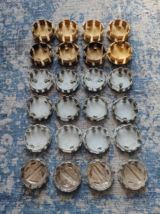 Dekielki alufelgi Nissan 54mm x 50mm oryginał srebrne chrom komplet