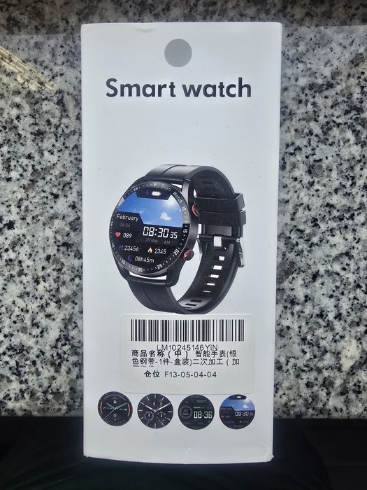 Smat watch Relógio inteligente, com ecrã redondo e design moderno e desportivo. Completamente novo