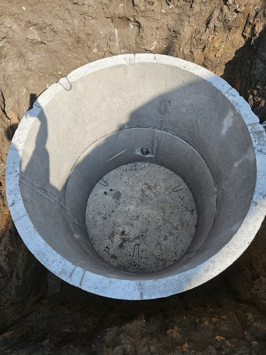 Кольца бетонные , монтаж септика, сливная яма.