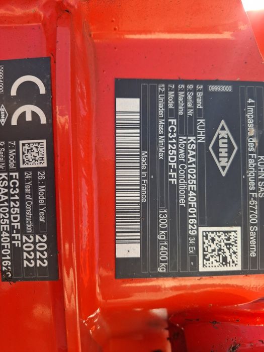 Kosiarka kuhn 3125 DF jak nowa