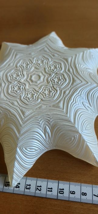 Taça Estrela Natal em Vidro Branca Nova