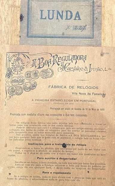 Reguladora, relogio antigo a funcionar, com chave original LUNDA
