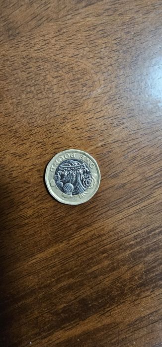Moeda one pound rara