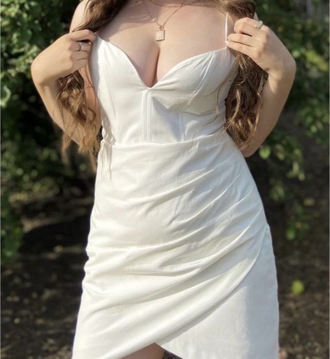 Сукня zara нова біла на тонких брительках