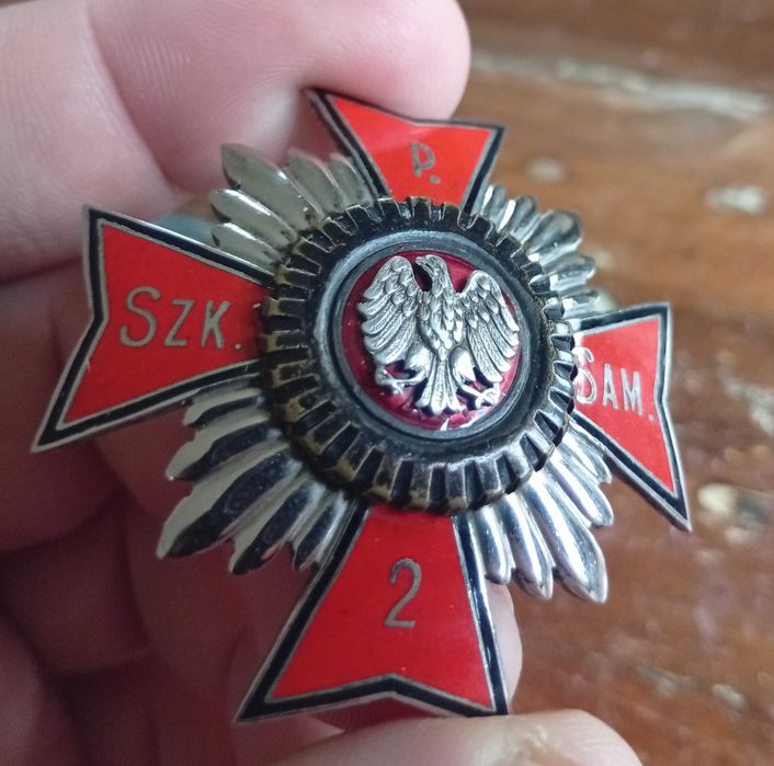 Odznaka 2 Szkolny Pułk Samochodowy, oficerska lata 40 nr 2 PIĘKNY STAN