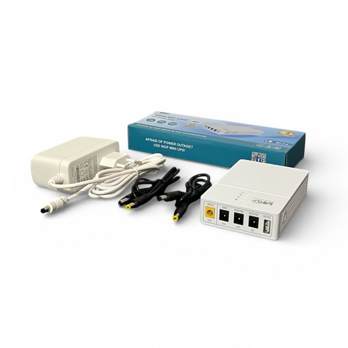 Mini ups ДБЖ WGP 27W 13500mAh з блоком живлення безперебійник для роут