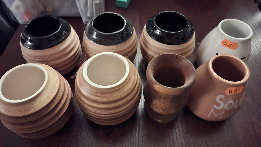 Matero ceramiczne do Yerba Mate 8 szt komplet
