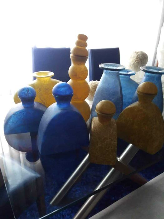 Conjunto de vidros decorativos