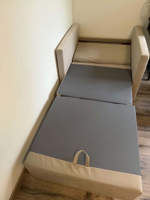 Amerykanka sofa rozkładana beżowa