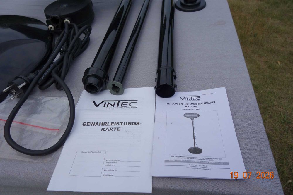 Ogrzewacz tarasowy. Promiennik podczerwieni - Vintec