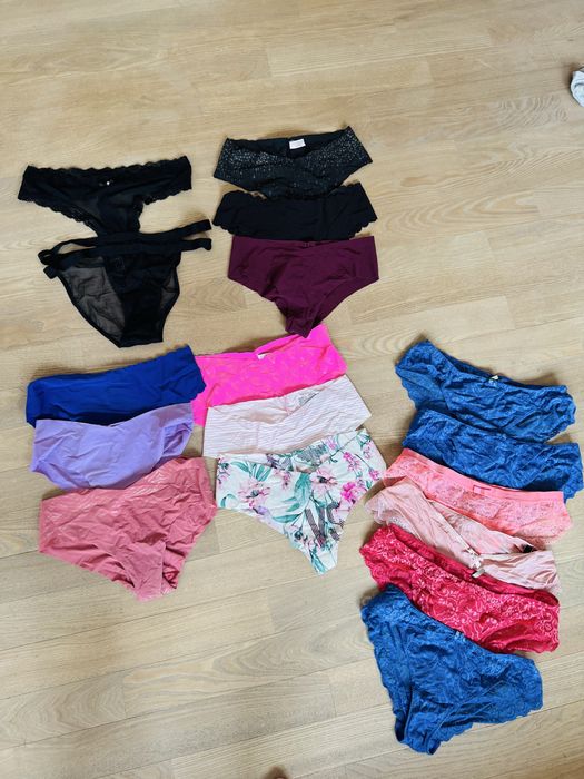 Zestaw majtki figi bezszwowe Victoria Secret VS Intimissimi i 36 S