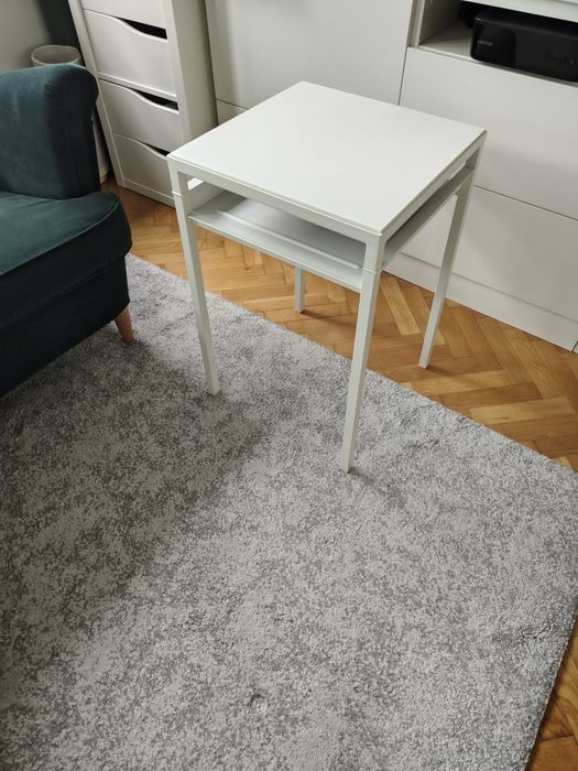 Stolik NYBODA IKEA z odwracalnym blatem biały/szary 40x40x60cm
