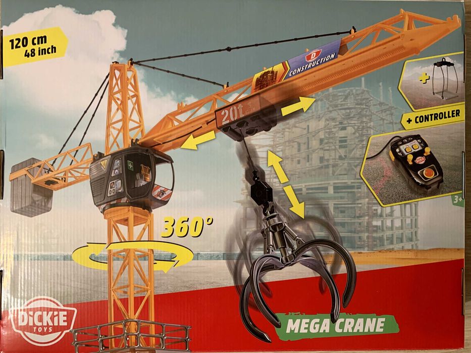 Dickie Toys Mega Crane Sterowany Dźwig elektryczny 120 cm