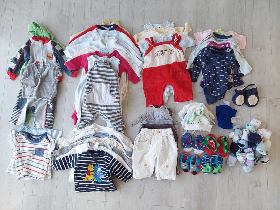 Zestaw Komplet 82 UBRAŃ DLA CHŁOPCA DZIECKA NOWORODKA 3-6M 62 Wysyłka!