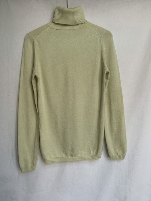 Golf pistacjowy kaszmir wełna S/M basic jasny zielon