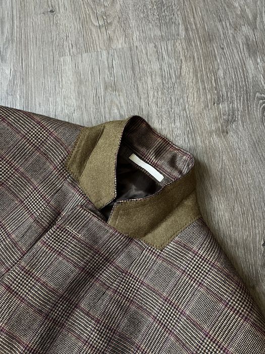 Scabal cashmere check blazer jacket кашеміровий піджак блейзер люкс
