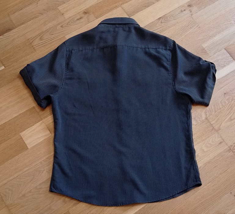 Cedarwood state szara koszula w kratkę, krótki rękaw, r. XL