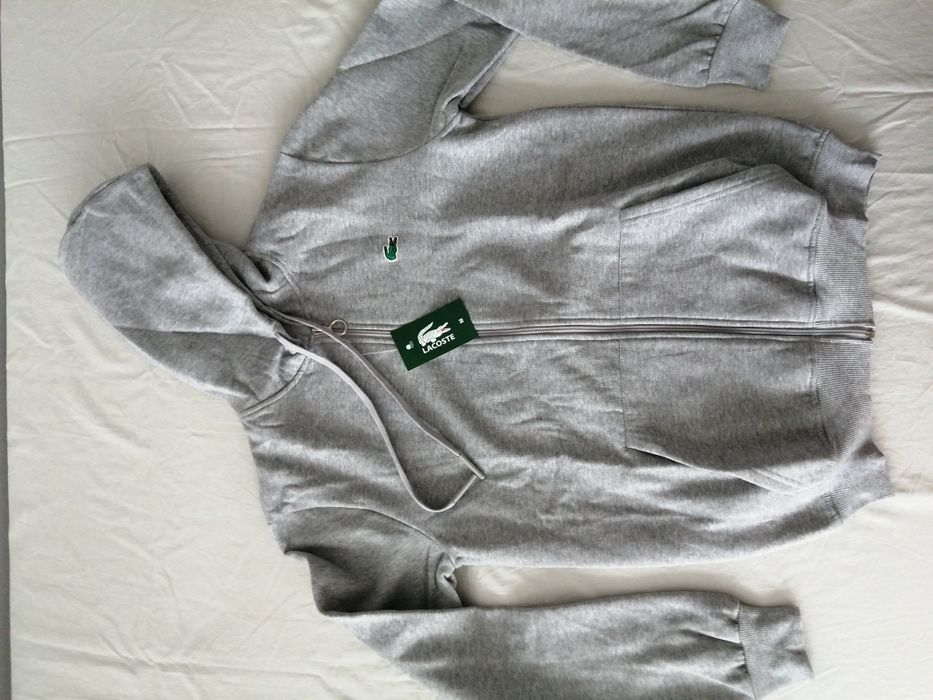 NOWA bluza kangur Lacoste rozpinana bluza krokodyl M szara