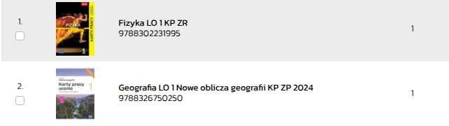 Zestaw dwóch kart pracy dla Pani Meli