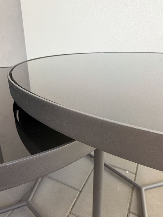 Szklane stoliki kawowe loft szklo hartowane metal