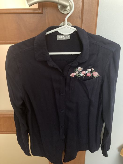 Koszula dziewczęca z kieszonka