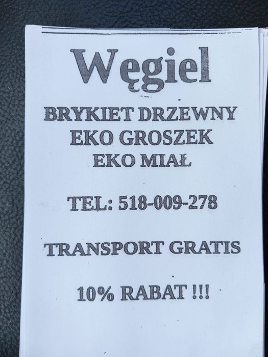 Węgiel miał groszek