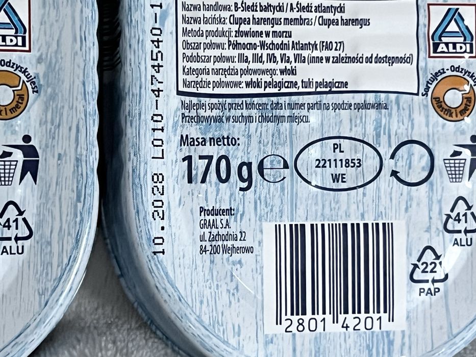 Zestaw 4  puszek