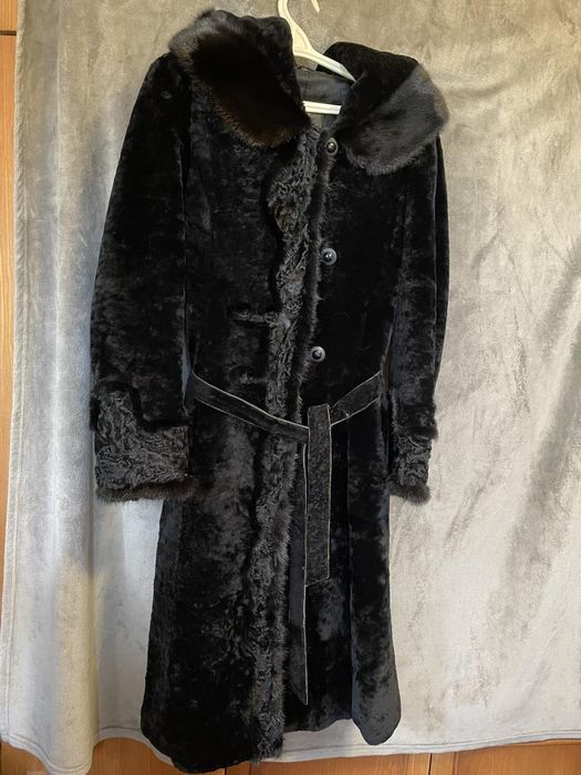 Шуба мутон + норка,