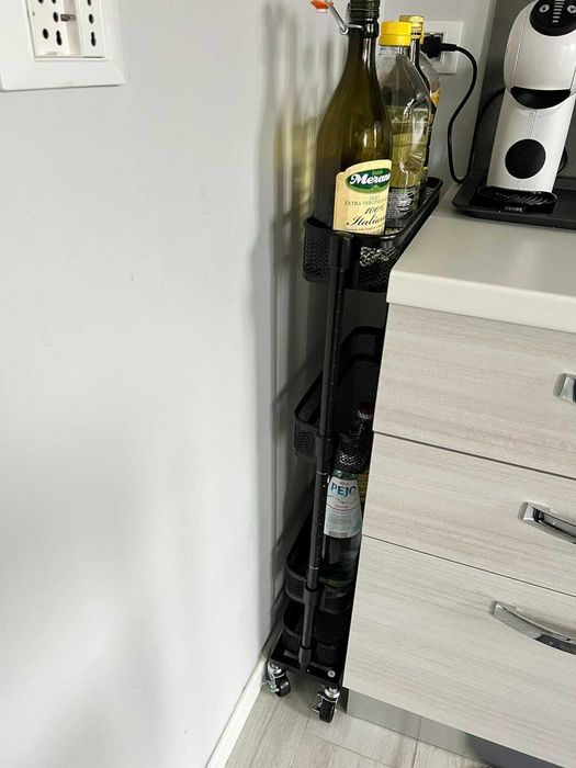 Czarny wąski przechowywanie do domu łazienki akcesoria łazienkowe