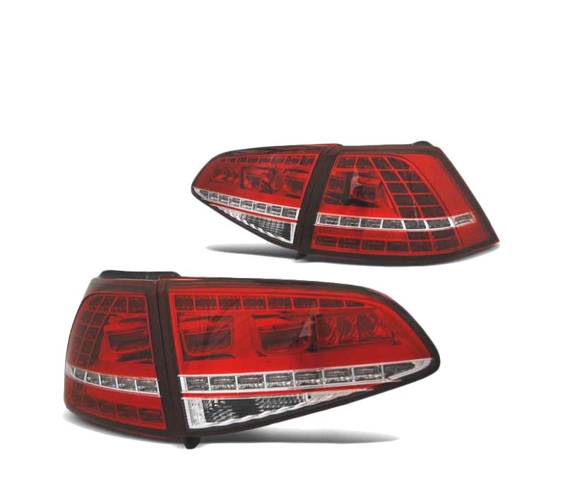 FAROLINS TRASEIROS VOLKSWAGEN VW GOLF 7 12-17 LOOK GTI VERMELHO