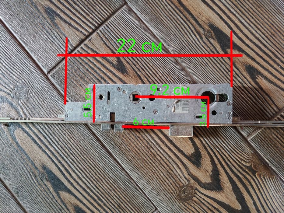 Замок рейка 92мм 35 мм