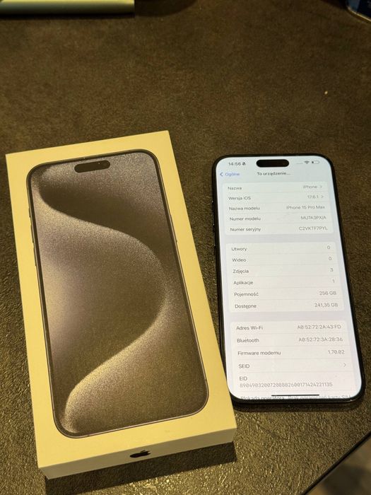 Iphone 15 PRO MAX 256G. Odbior Osobisty