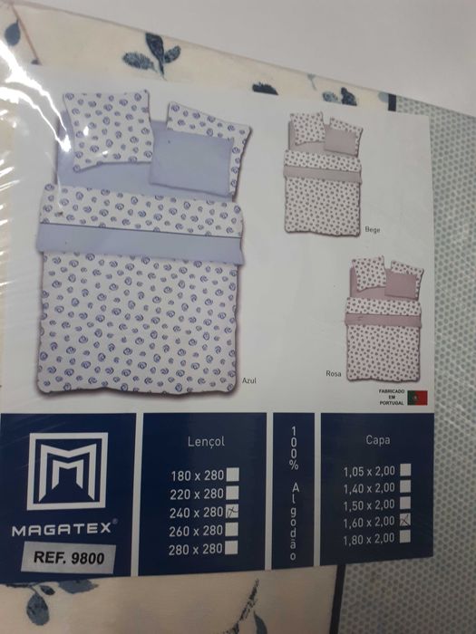 Lençóis de cama de casal Magatex NOVO