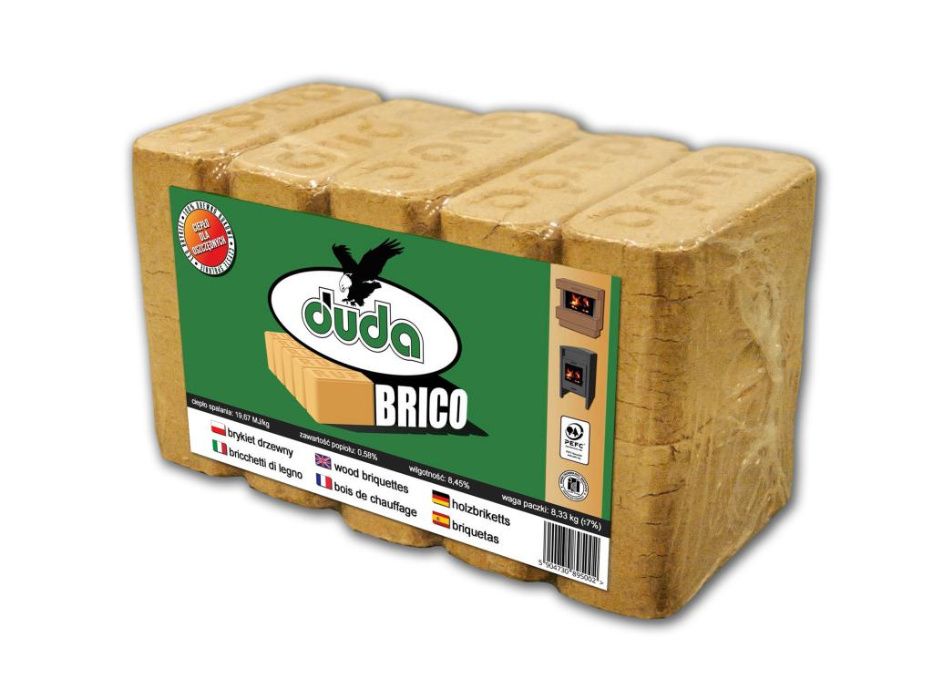 Brykiet 100% Buk RUF, Idealnie suchy, Producent 1000kg Transport Winda