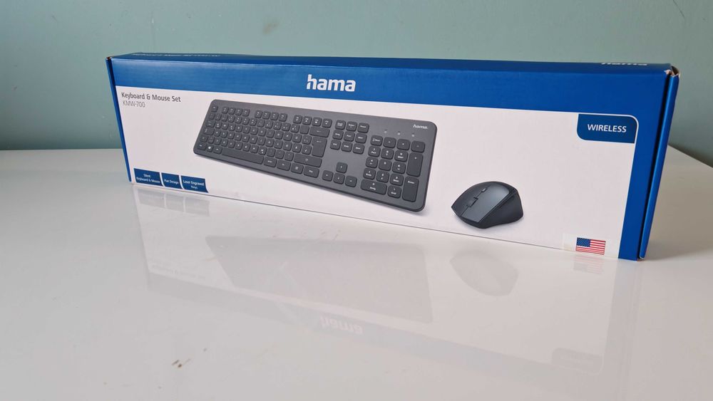 Zestaw bezprzewodowy Hama KMW-700 (Klawiatura + Mysz) | mysz z cichym klikiem
