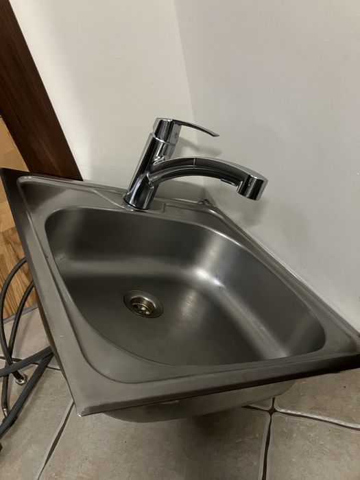 Bateria kuchenna GROHE QuickFix Start, 2 strumienie, wyciągana wylewka
