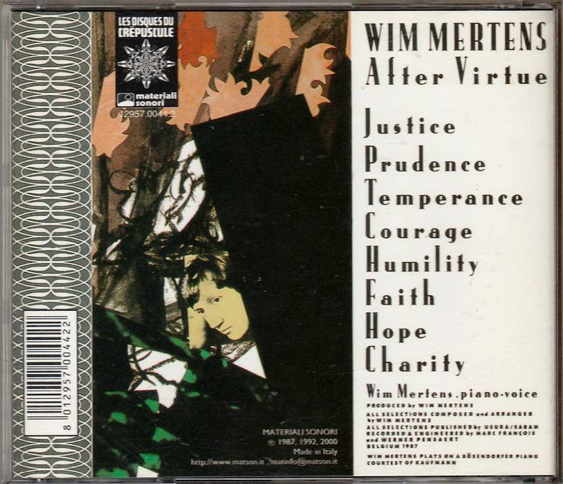CD Wim Mertens - Alter Virtue